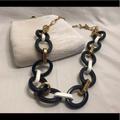 Kate Spade Jewelry | Kate Spade Ny Chain Link Necklace | Color: Blue/Gold/White | Size: Os