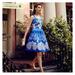 Anthropologie Dresses | Anthropologie Tracy Reese Azure Lace Dress 2 Nwot | Color: Blue/Cream | Size: 2