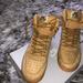 Nike Shoes | Af1 Hightop Wheat Size 5.5y | Color: Tan | Size: 7.5