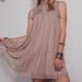 Free People Dresses | Free People High Neck Georgette Dress | Color: Brown/Tan | Size: S