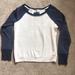 American Eagle Outfitters Tops | American Eagle Colorblock Sweatshirt | Color: Blue/White | Size: M