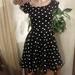 American Eagle Outfitters Dresses | Ae Black Polka Dot Dress | Color: Black/White | Size: 0j