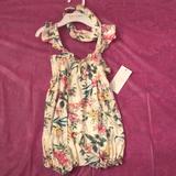 Jessica Simpson One Pieces | 24month Baby Floral Romper | Color: Green/Pink | Size: 24mb