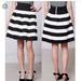 Anthropologie Skirts | Anthropologie Black And White Stripe Mini Skirt | Color: Black/White | Size: Xs