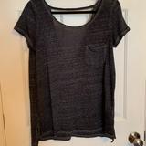 American Eagle Outfitters Tops | Aeo Relaxed Low Back T-Shirt | Color: Black/Gray | Size: M