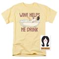 Urban Outfitters Tops | (Bob's Burger's) Linda 'Wine Helps Me Drink" Tee | Color: Cream/Yellow | Size: Various