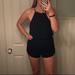 American Eagle Outfitters Other | High Neck Open Back Navy Blue Romper | Color: Blue | Size: Xsmall