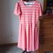 Lularoe Dresses | Euc Lularoe Amelia Dress | Color: Green/Pink | Size: L (14-16)