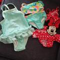 Disney Swim | 3 Kids Bathing Suits | Color: Green/Red | Size: 12mb