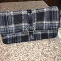 Nine West Bags | Blue And Grey Plaid Quilted Bag By Nine West | Color: Blue/Gray | Size: Os