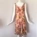 Anthropologie Dresses | Anthropologie Floral Print Silk Dress | Color: Blue/Pink | Size: 4