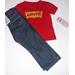 Levi's Matching Sets | Levi's Boys Toddler 2pc Jean's Tee Set | Color: Blue/Red | Size: 2tb