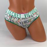 Victoria's Secret Intimates & Sleepwear | 3/$35 Victoria’s Secret Hiphugger Logo Panty | Color: Green/White | Size: M