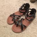 American Eagle Outfitters Shoes | American Eagle Strappy Sandals | Color: Black | Size: 8