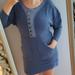 Free People Dresses | Fp Ocean Blue Chambray Sweat Shirt Dress Xs Nwt | Color: Blue | Size: Xs