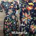 Lularoe Dresses | M Amelia Vintage Bird Print, Nwt | Color: Blue/Yellow | Size: M
