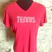 Adidas Tops | Adidas Climalite Tennis Vneck Tee Shirt | Color: Pink/Red | Size: M