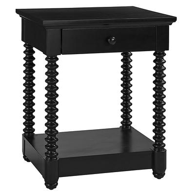 Savoy 1-Drawer Nightstand - Worn Black - Ballard Designs