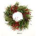 The Holiday Aisle® 20" Silk Wreath Silk in Green | 20 H x 20 W x 6 D in | Wayfair 4E401945B9C540918B083BF8CCCD7F26