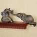 Helpful Elephant Shelf Sitters Bronze Set of Two, Set of Two, Bronze