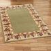 Napa Grape Border Rectangle Rug, 5'3" x 8'3", Sage