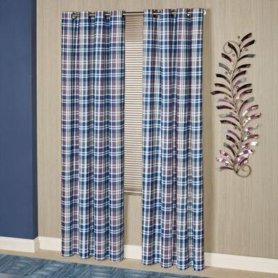 Stratton Wide Grommet Curtain Pair Indigo, 100 x 84, Indigo