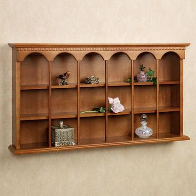 MacKenzie Wall Curio Shelf , Windsor Oak