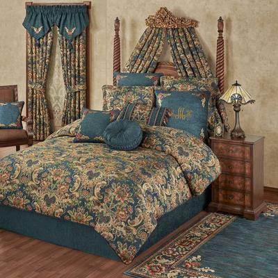 Casanova Comforter Set Dark Teal, Queen, Dark Teal