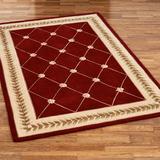 Floral Trellis Area Rug, 5'3" x 8', Ruby