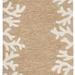 Coral Border Rectangle Rug, 7'6" x 9'6", Beige