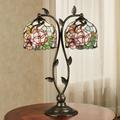 Jacinthia Stained Glass Table Lamp Bronze , Bronze