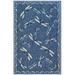 Dragonfly Flight Rectangle Rug, 4'10" x 7'6", Federal Blue