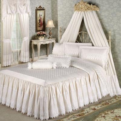 Trousseau Lace Bedspread, King, White