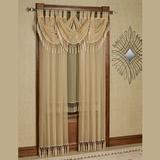 Rajah Pearl Semi Sheer Tab Top Curtain Panel, 60 x 95, Soft Gold