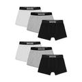 Snocks Boxers Men Multipack (6X) Mens Boxers Underwear Multicolored Pack of 6 (Black/Grey/White), Size 2XL - Boxer Shorts Cotton Briefs Fitted Trunks