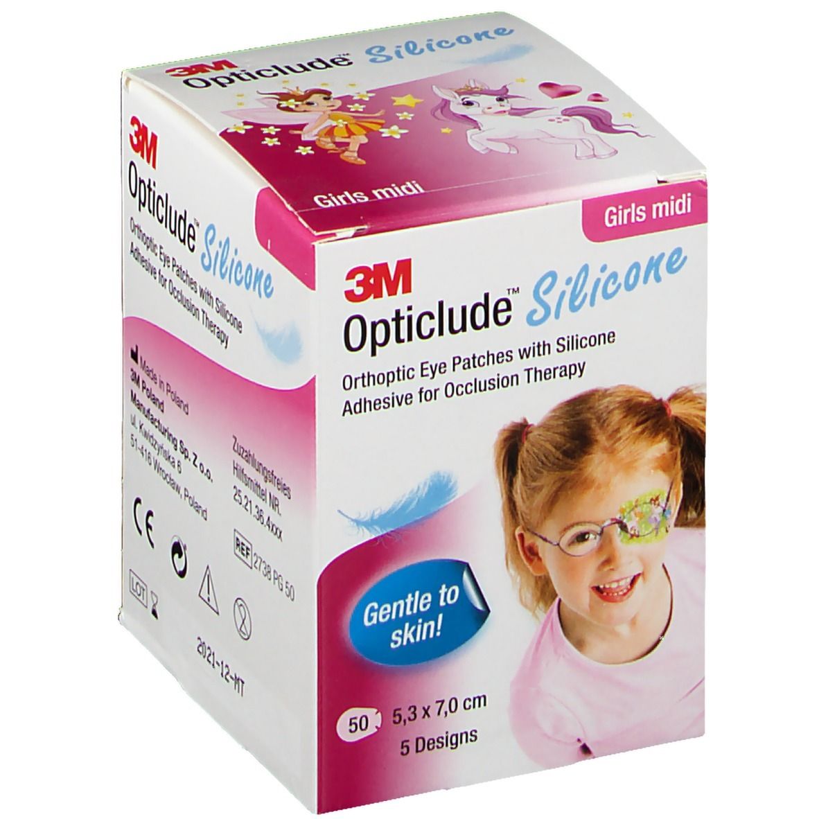 Opticlude Silicone girls midi 5,3x7 cm 2738Pg 50 St Pflaster