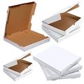 200 x Pizza Boxes 7" Flat Cardboard Postal Takeaway Style Plain White Boxes