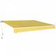 vidaXL Auvent pliable manuel 600 cm Jaune/blanc