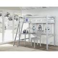 Harold Twin Loft Bed w/ Built-in-Desk, Chair, & Hanging Nightstand by Viv + Rae™ kids in Gray | 69.4 H x 41.33 W x 80.11 D in | Wayfair