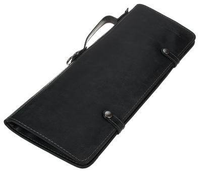 Zultan Leather Stick Bag Black