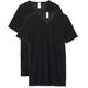 Skiny Herren Collection V-Shirt Kurzarm 2er Pack Unterhemd, Schwarz (Black 7665), Small (Herstellergröße: S)