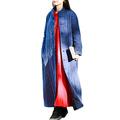 LZJN Women's Warm Winter Jacket Quilted Coat Long Parka - blue - Medium