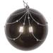 Vickerman 617434 - 4.75" Pewter Candy Glitter Curtain Ball Christmas Tree Ornament (4 pack) (MT194687D)