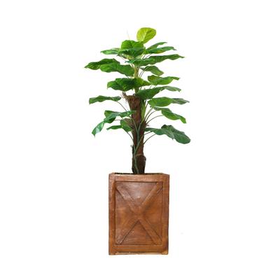 Vintage Home 57" Real Touch Greenery in Fiberstone Planter - Brown
