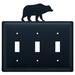 Village Wrought Iron Bear 3-Gang Toggle Light Switch Plate in Black | 8 H x 6.5 W x 0.02 D in | Wayfair ESSS-14