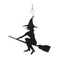 The Holiday Aisle® Treadwell Witch Silhouette Decorative Hanging Metal | 16.5 H x 15.63 W x 0.05 D in | Wayfair D4C8FB1029E547A2904DBB2D4BB2ED3A