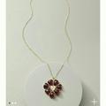 Anthropologie Jewelry | Anthropologie Blooming Mosaic Flower Necklace Nwt | Color: Gold/Red | Size: Os