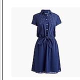 J. Crew Dresses | J.Crew Blue Eyelet Tie Front Dress | Color: Blue | Size: M