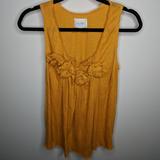 Anthropologie Tops | Anthropologie Deletta Marigold Rosettes Tank Sz Xs | Color: Orange/Yellow | Size: Xs