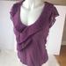 Anthropologie Tops | Anthropologie Deletta Ruffle Blouse Tank Top | Color: Purple | Size: S